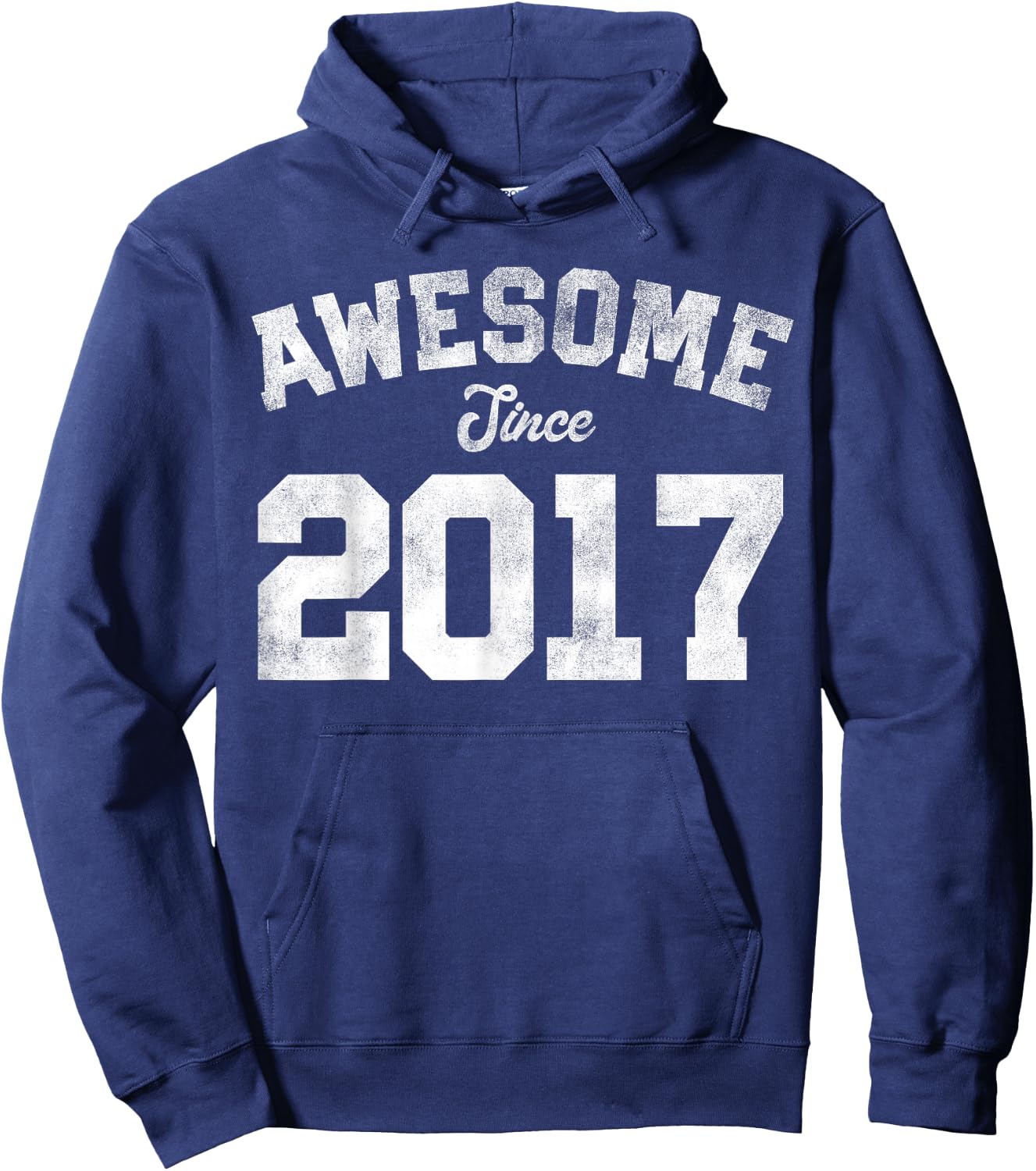 Awesome Since 2017 9th Birthday 9 Years Old - Retro Hoodie - Hoodie | Navy