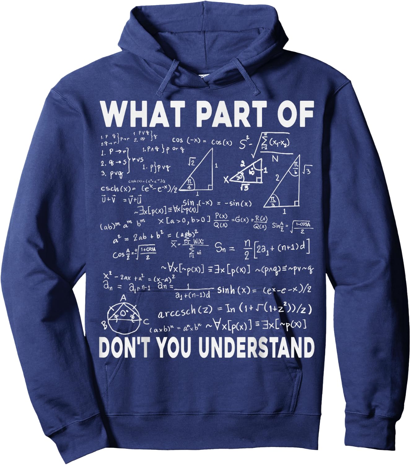 Math Teacher What Part Don't You Understand Funny Mathematic Hoodie - Hoodie | Navy