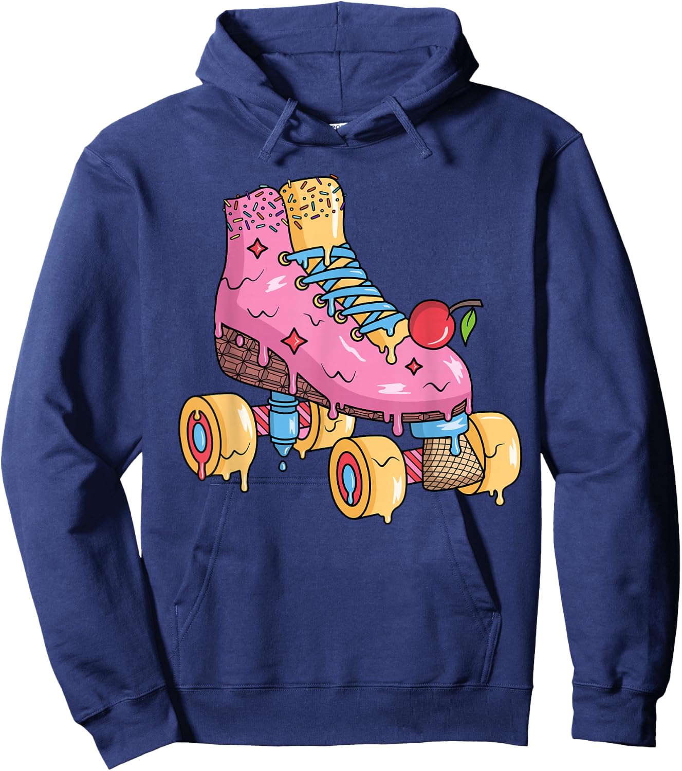 Rollschuhe Eiscreme Roller Skates Mädchen Rollschuh Hoodie - Hoodie | Navy
