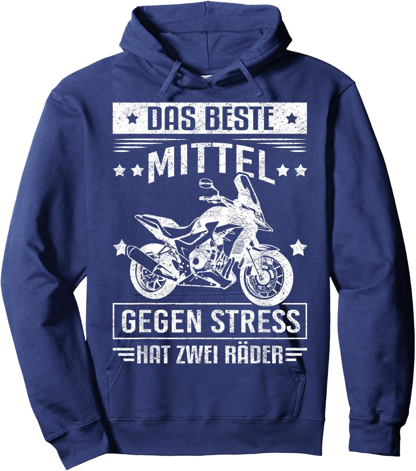 Men's Best Medium Against Stress Motorcycle Gift Hoodie - Hoodie | Navy