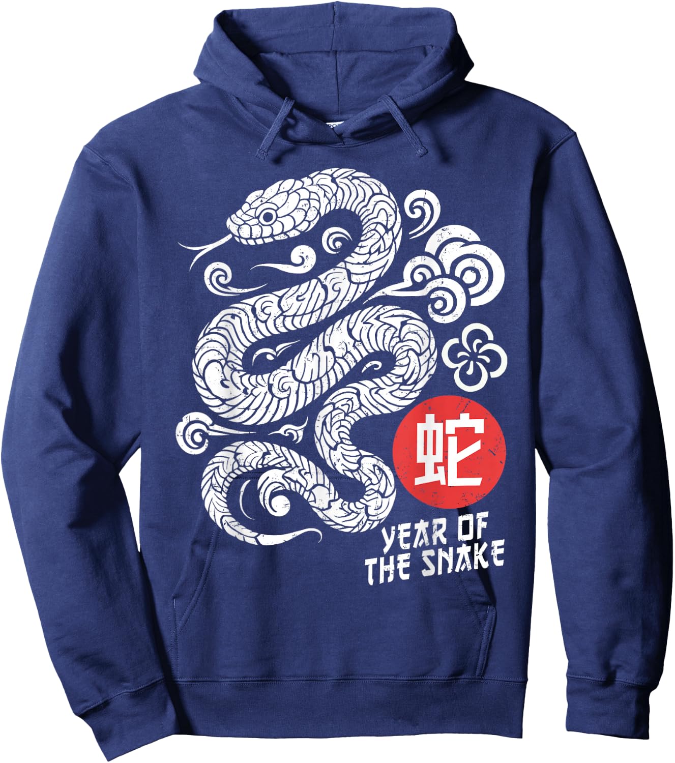 Year of Snake 2025 Happy Chinese Lunar New Year Snake Zodiac Hoodie - Hoodie | Navy