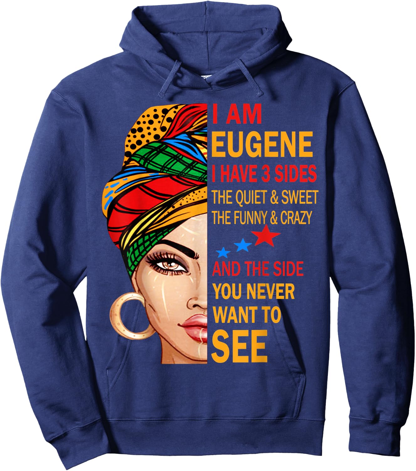 EUGENE Name Surname Family Last First Name EUGENE Hoodie - Hoodie | Navy