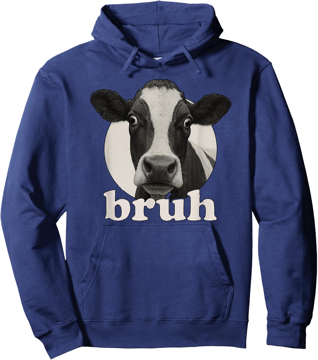 Funny Cow Bruh Humor Meme Zoo Day Boys Girls Hoodie - Hoodie | Navy