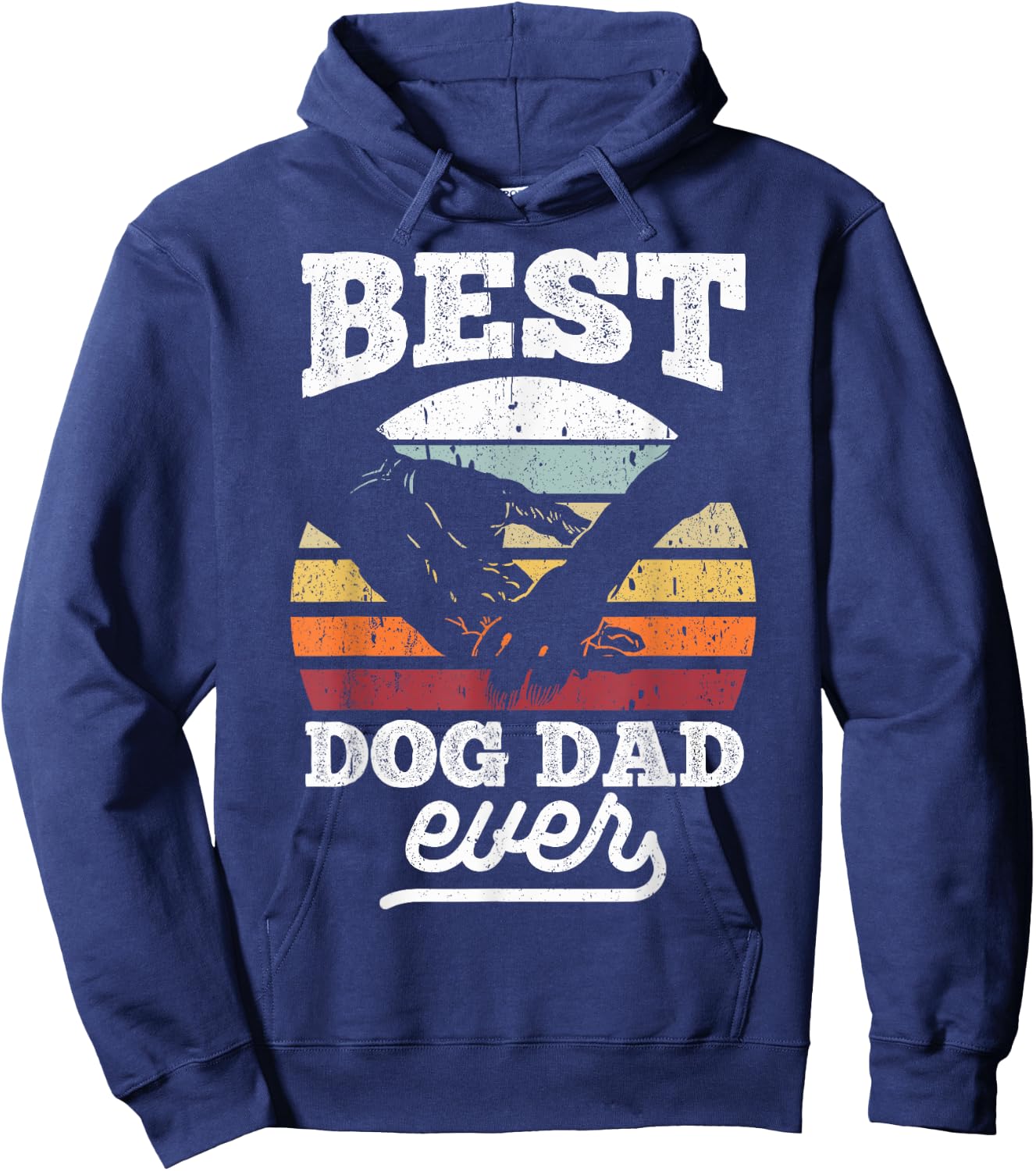 Best Dog Dad Ever Hund Hundepapa Gassi Gehen Dad Hoodie - Hoodie | Navy