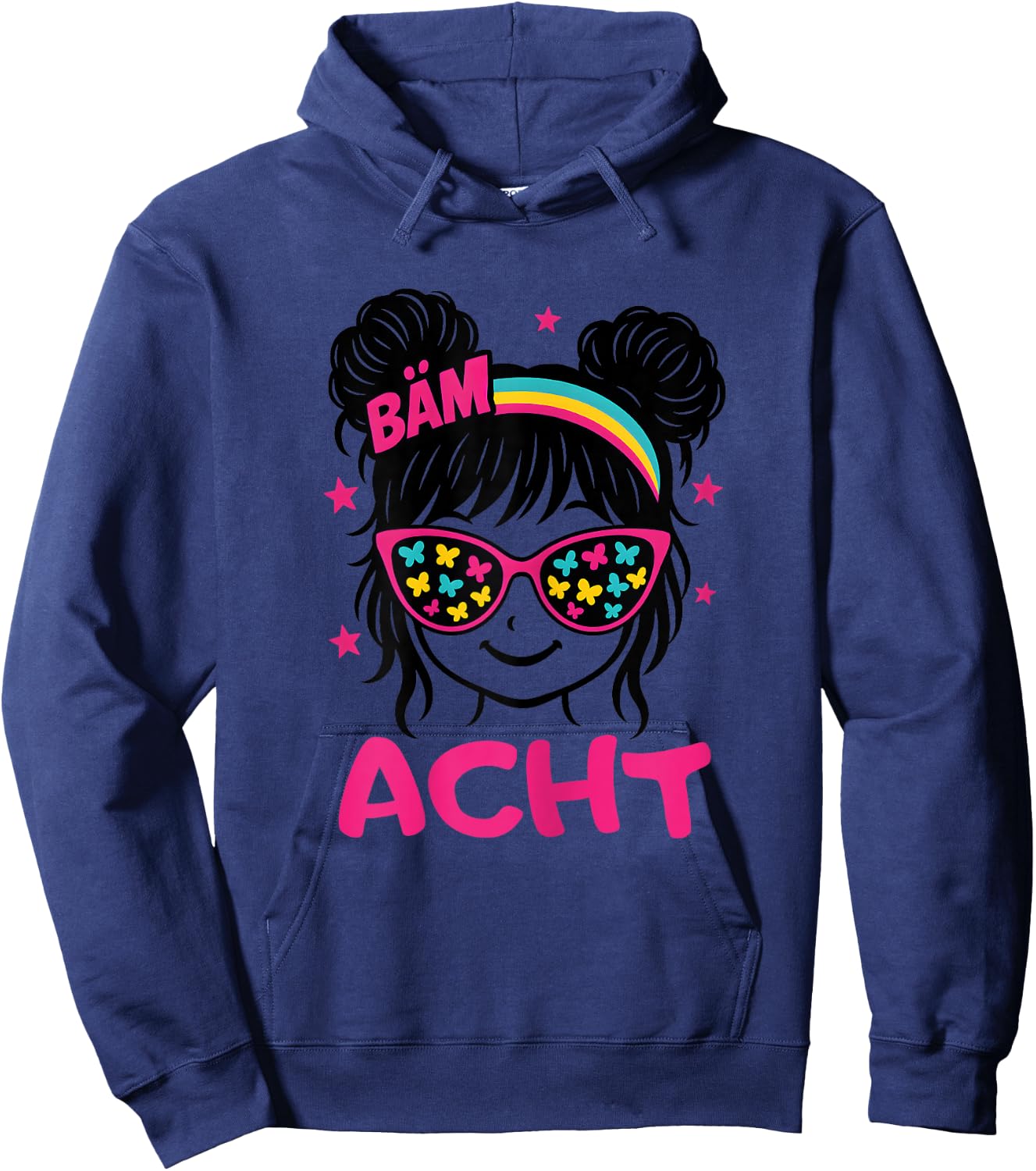 Geburtstagsshirt 8 Jahre Mädchen Geschenk – Bäm Acht Hoodie - Hoodie | Navy