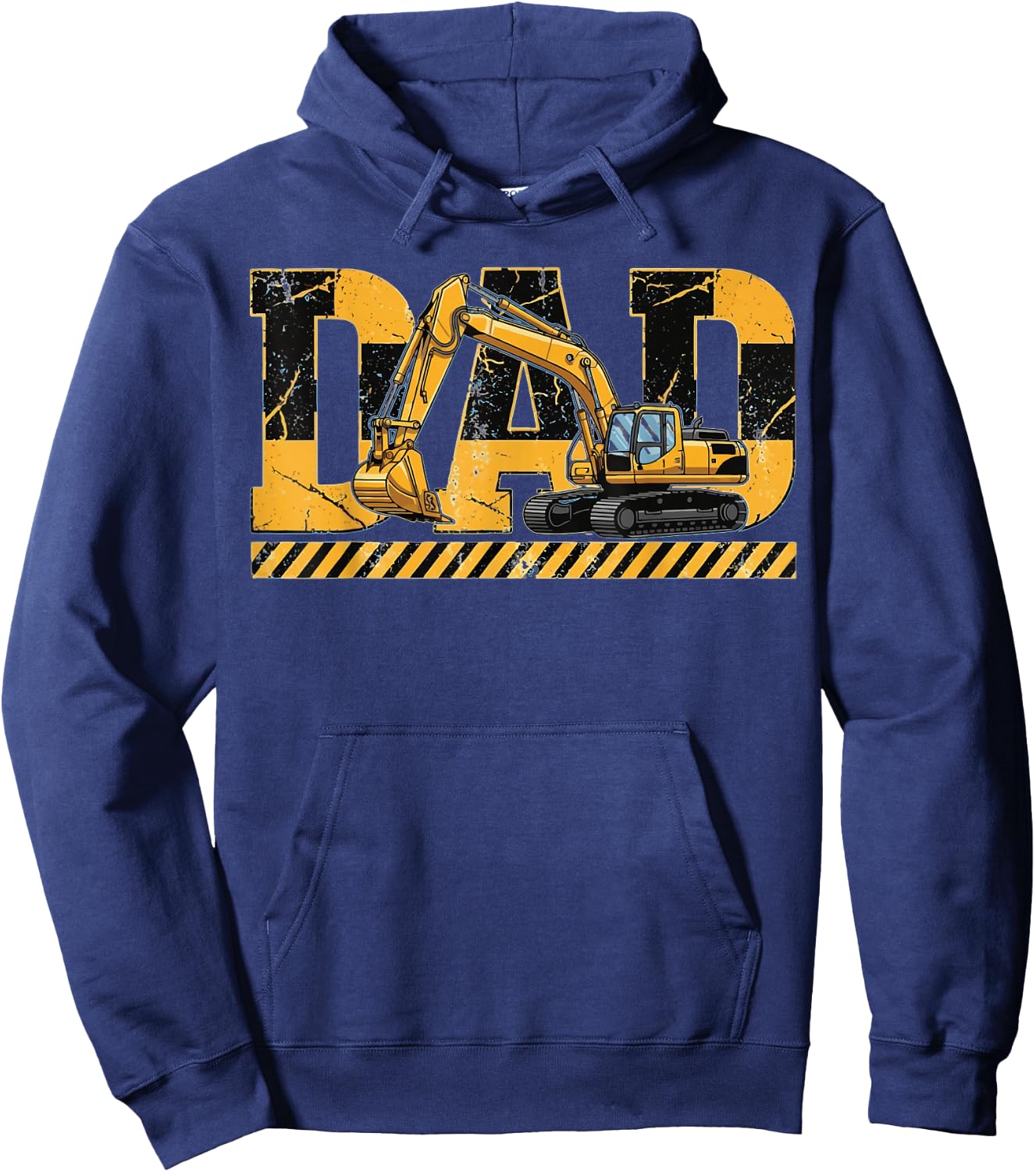 Funny Dad Construction Excavator Kids Matching Family Hoodie - Hoodie | Navy