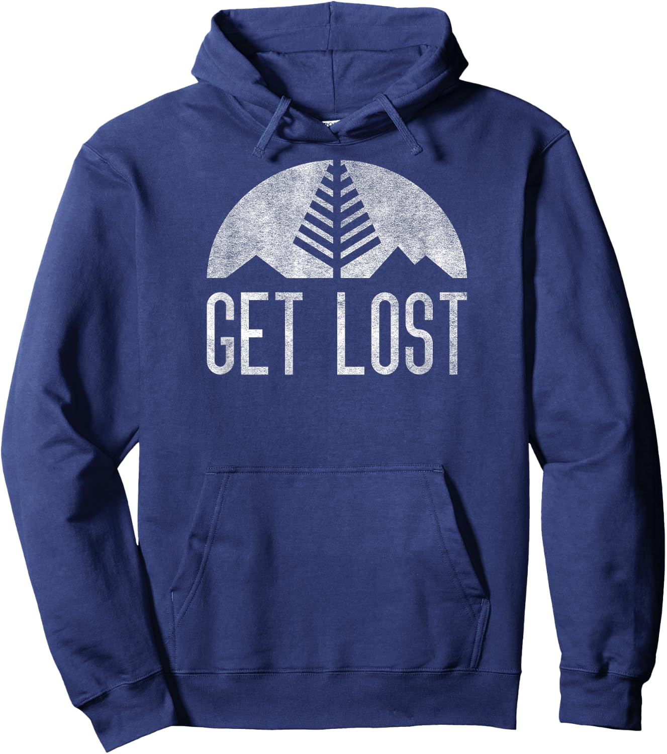 Get Lost Minimal – Funny Hiker Camping Outdoors Hoodie - Hoodie | Navy