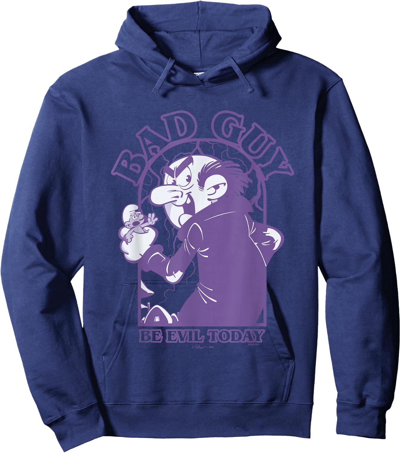 The Smurfs Bad Guy Be Evil Today Gargamel Hoodie - Hoodie | Navy
