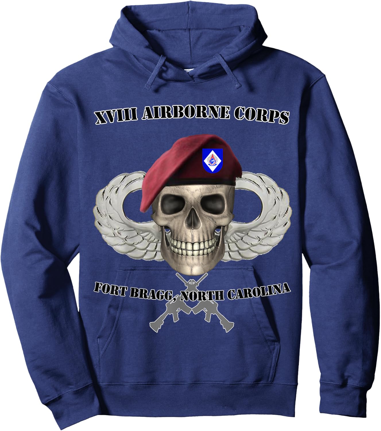 XVIII Airborne Corps- Ft Bragg, North Carolina Design Hoodie - Hoodie | Navy