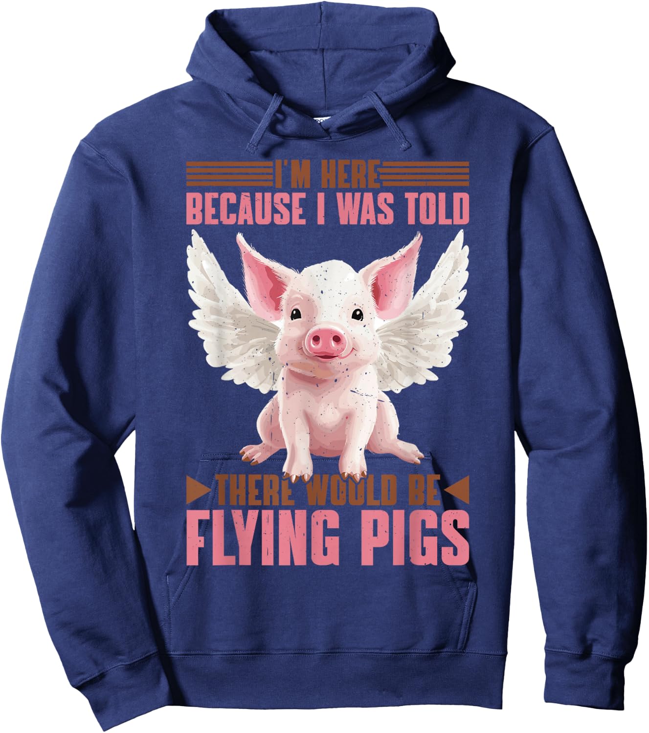 Flying Pigs FH -Adults - Black - Small - Short Sleeve - Cotton 60%, Polyester 40% Hoodie - Hoodie | Navy
