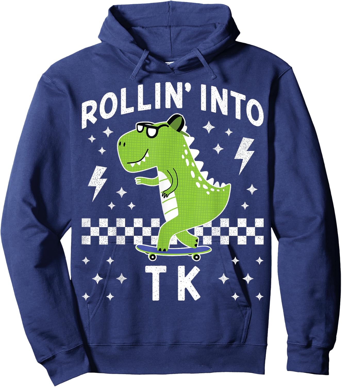 Rollin Into TK Dinosaur Back to School Kid I’m Ready for TK Hoodie - Hoodie | Navy