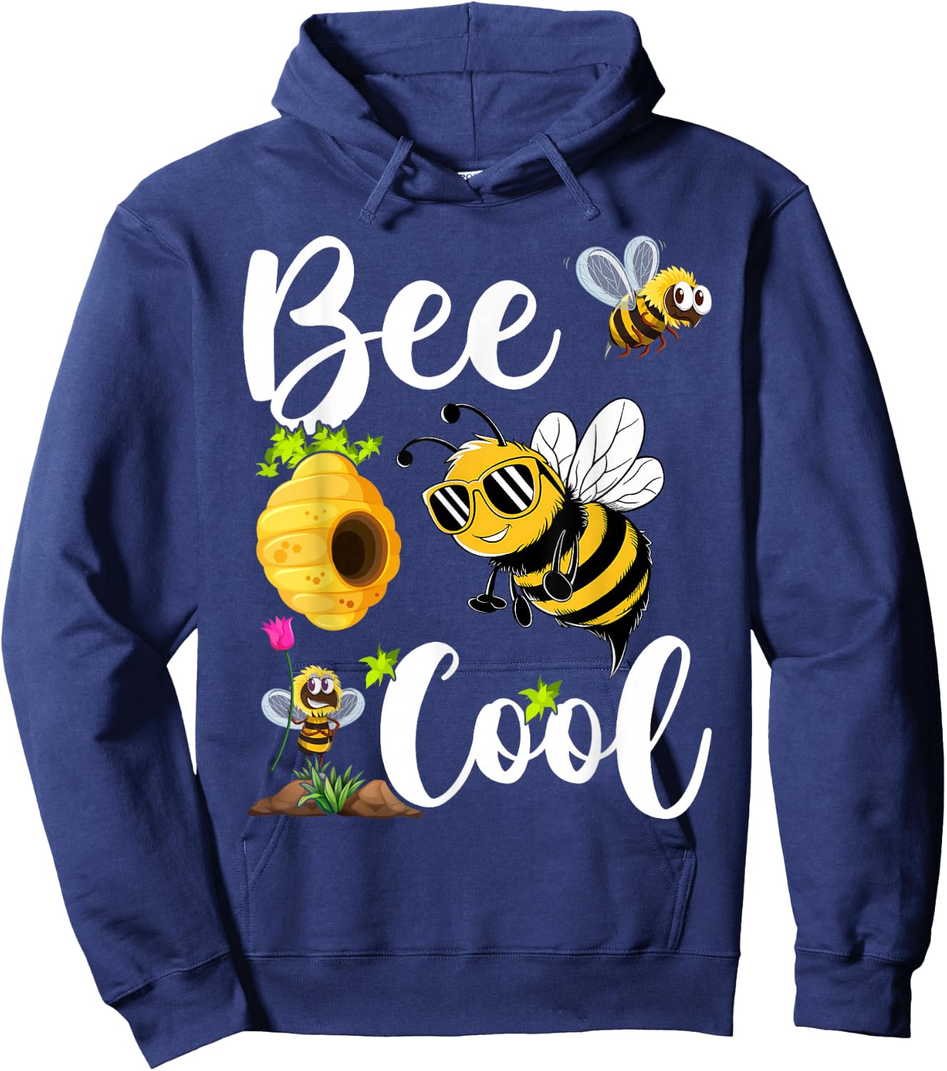 Bee Cool Bumble Bee Boys Girls Kids Hoodie - Hoodie | Navy