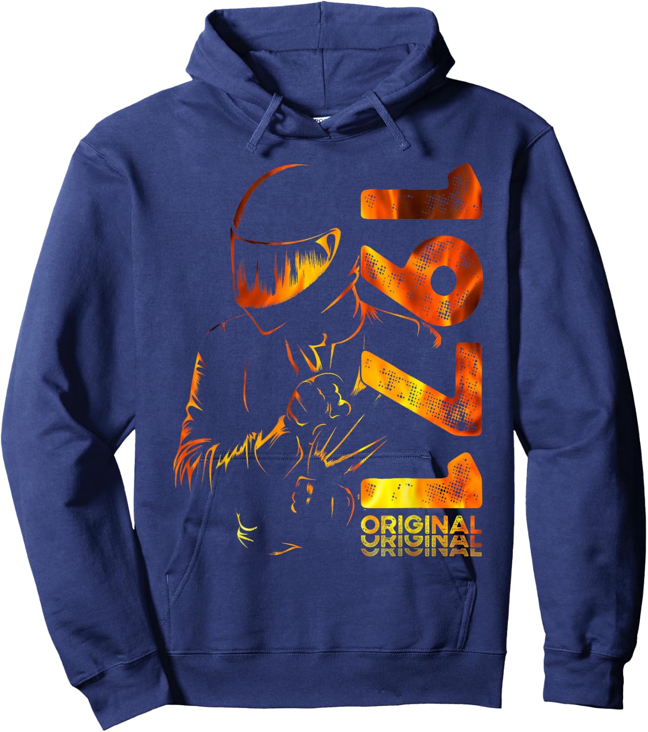 53rd Birthday Man Motorcycle Biker Biker 1971 , Black, S Hoodie - Hoodie | Navy