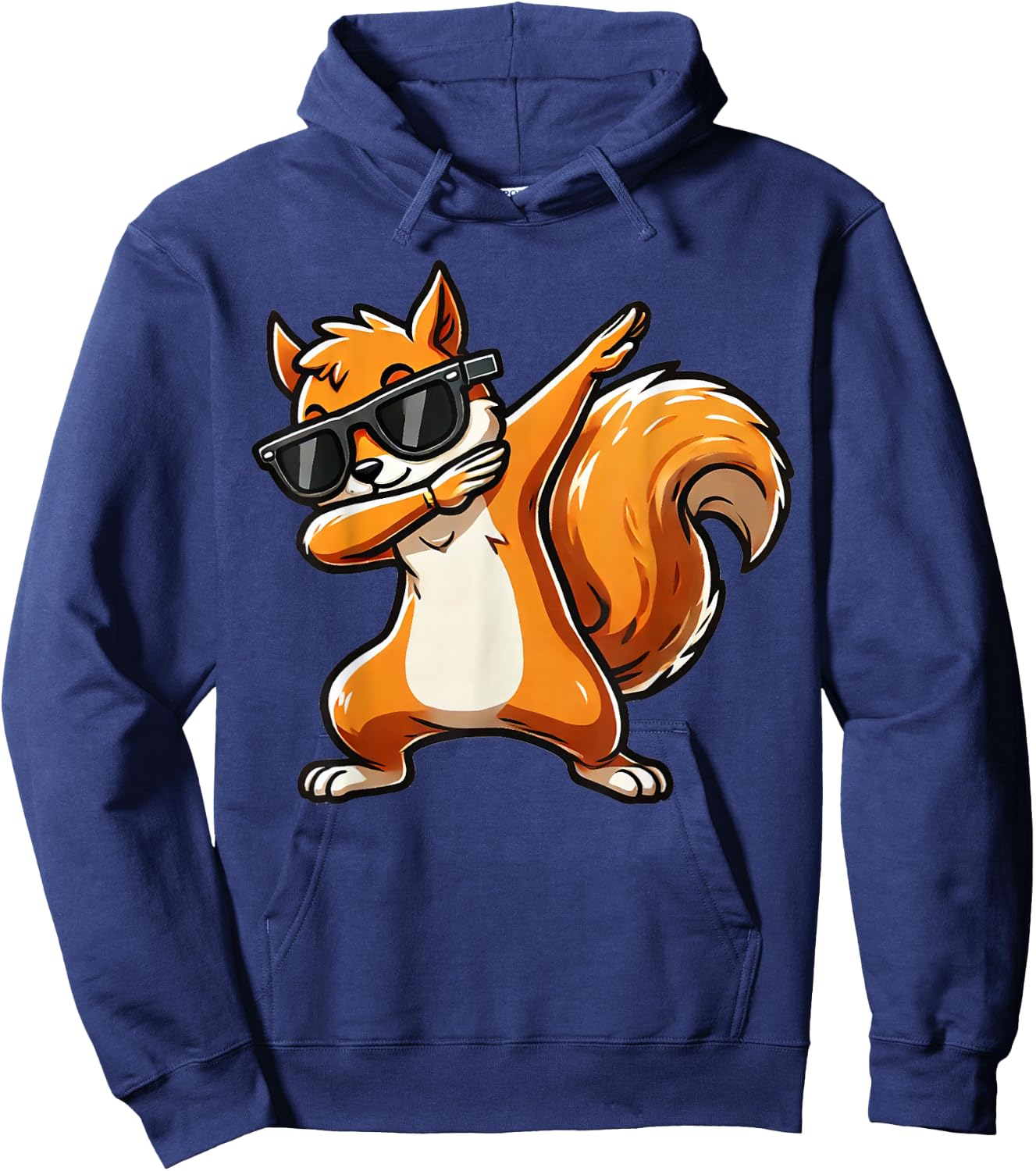 Dabbing Brown Squirrel | Funny Dabben Squirrel , black Hoodie - Hoodie | Navy