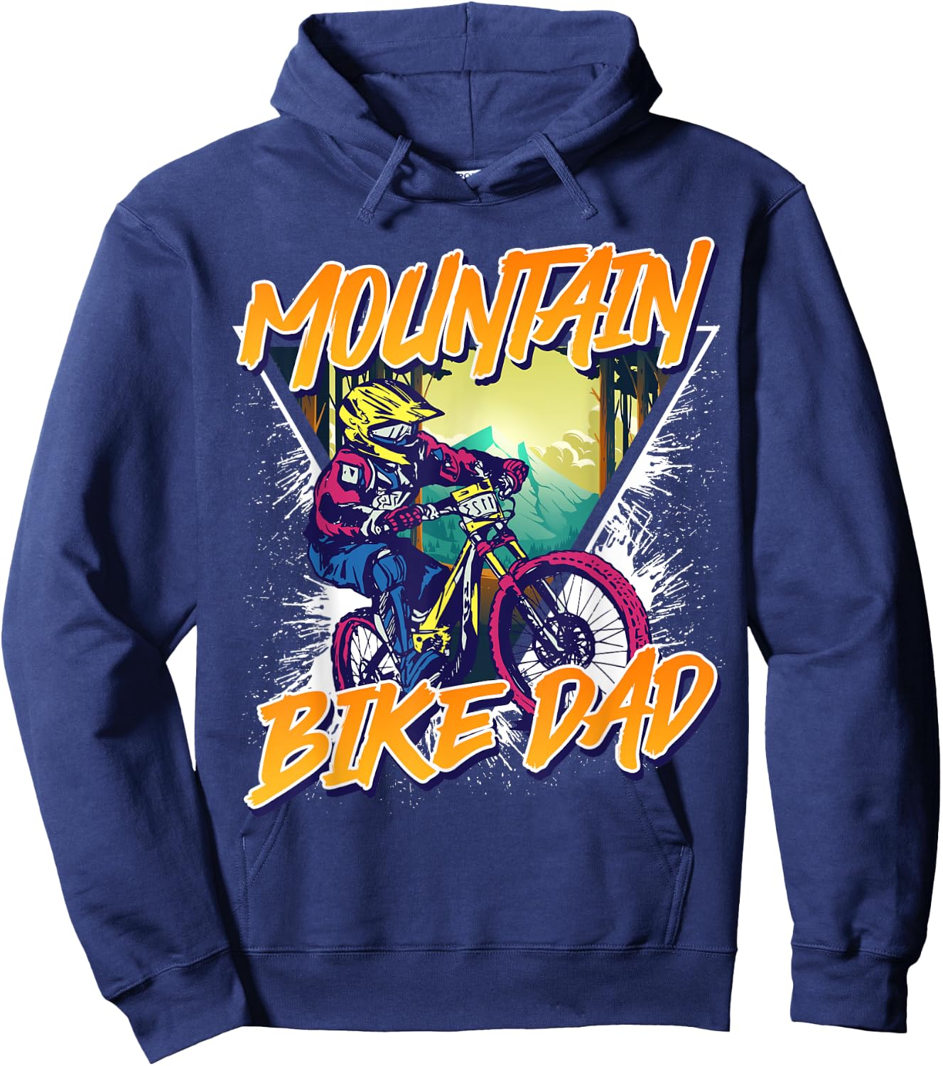 Daddy MOUNTAIN BIKING DAD MTB Funny Mountain Biking Hoodie - Hoodie | Navy