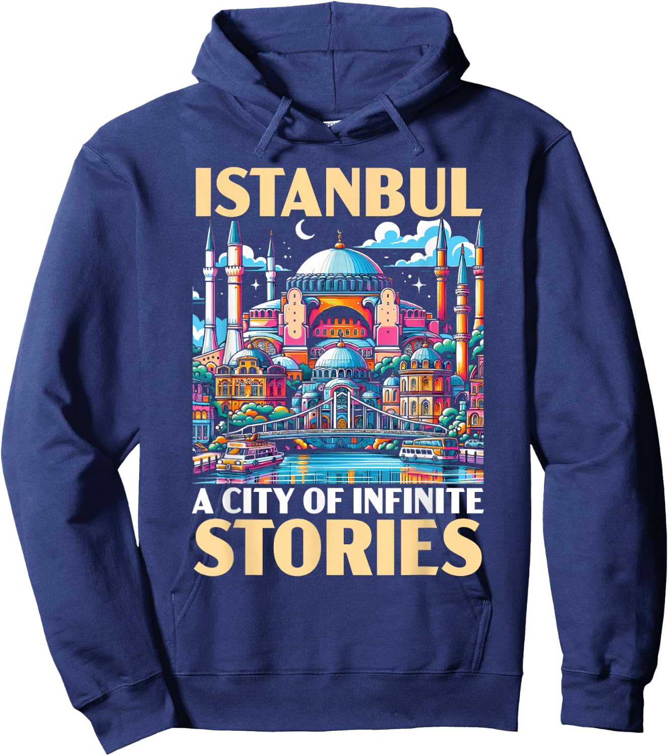 Istanbul Turkey Travel Vacation Turkish I Love Istanbul Hoodie - Hoodie | Navy
