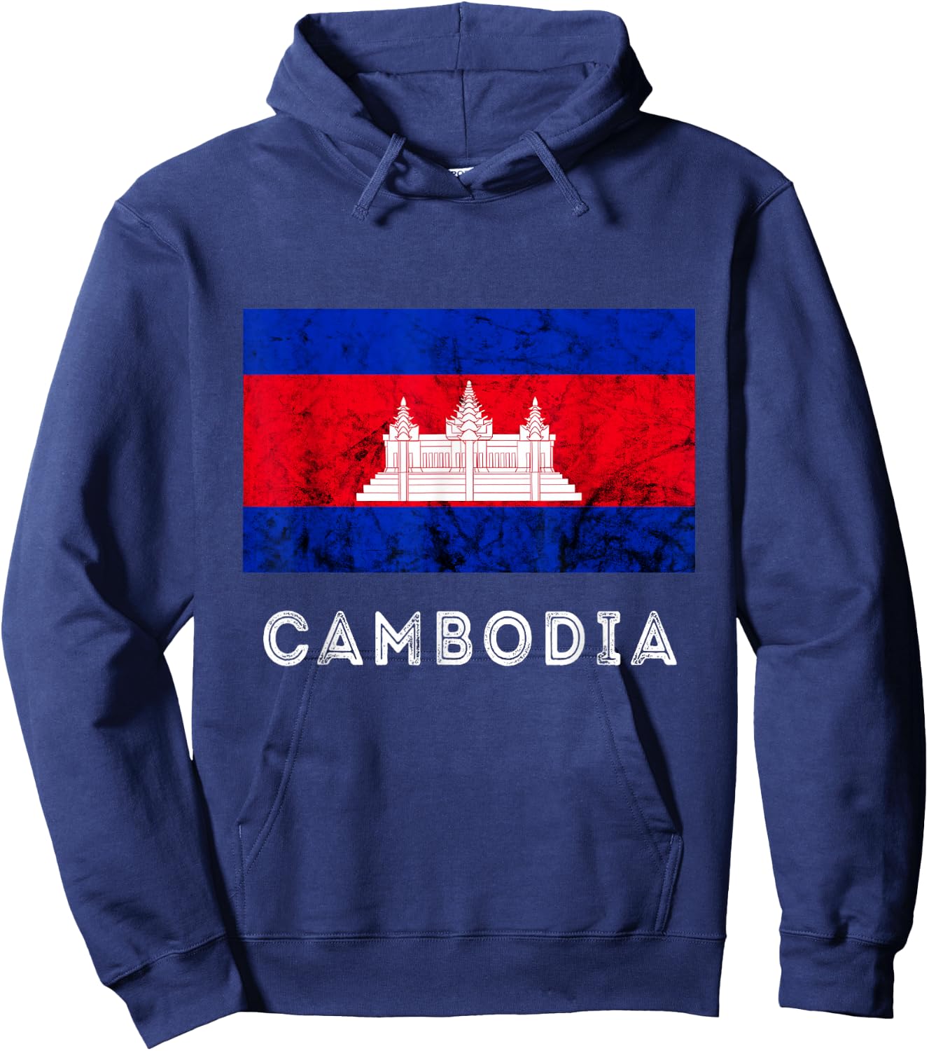 Cambodia Royal Palace Cambodian Flag Kampuchean Roots Hoodie - Hoodie | Navy
