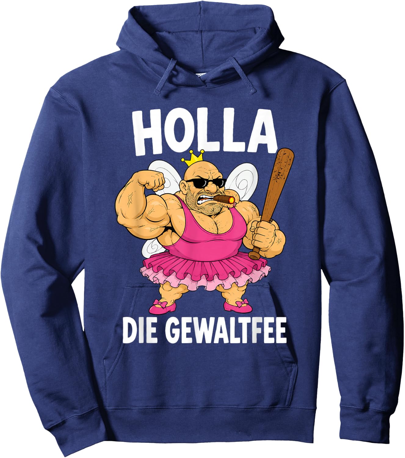 Lustiges Holla, die Gewaltfee Party Festival Hoodie - Hoodie | Navy