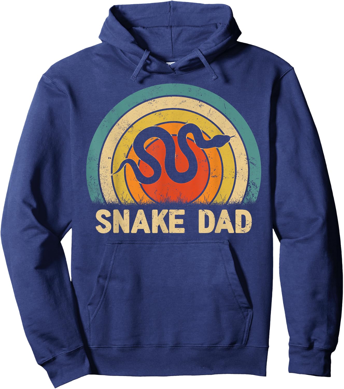 Snake Dad Father's Day Vintage Style Snake Dad Daddy Hoodie - Hoodie | Navy