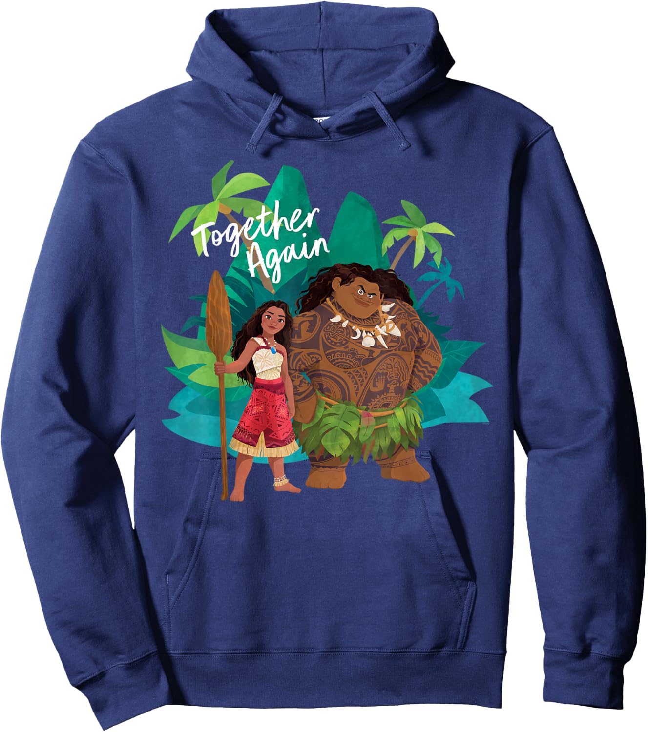 Disney Moana 2 Moana and Maui Together Again , Black, S Hoodie - Hoodie | Navy
