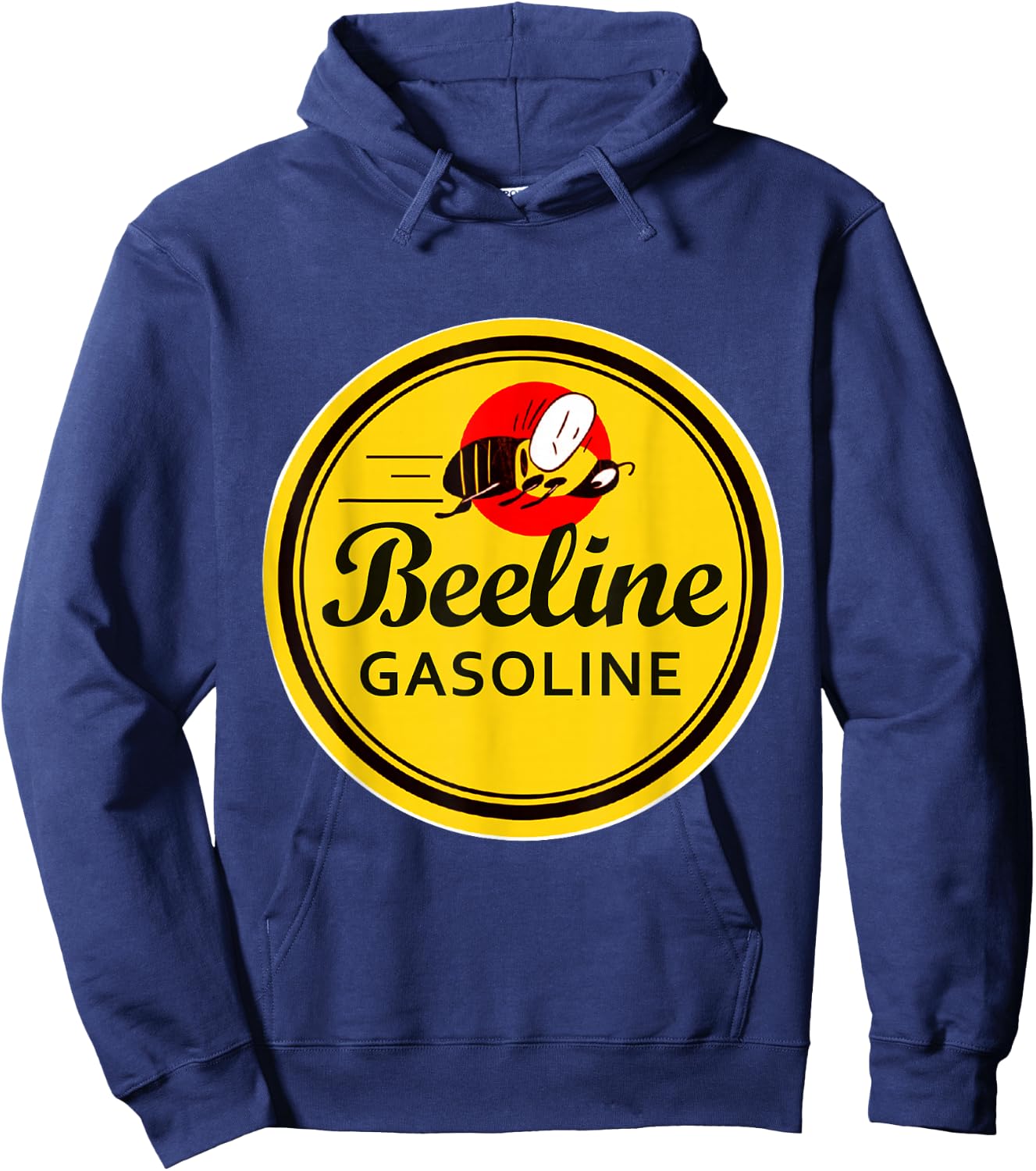 Retro Vintage Gas Station Beeline Gasoline Motor Oil Sign Hoodie - Hoodie | Navy