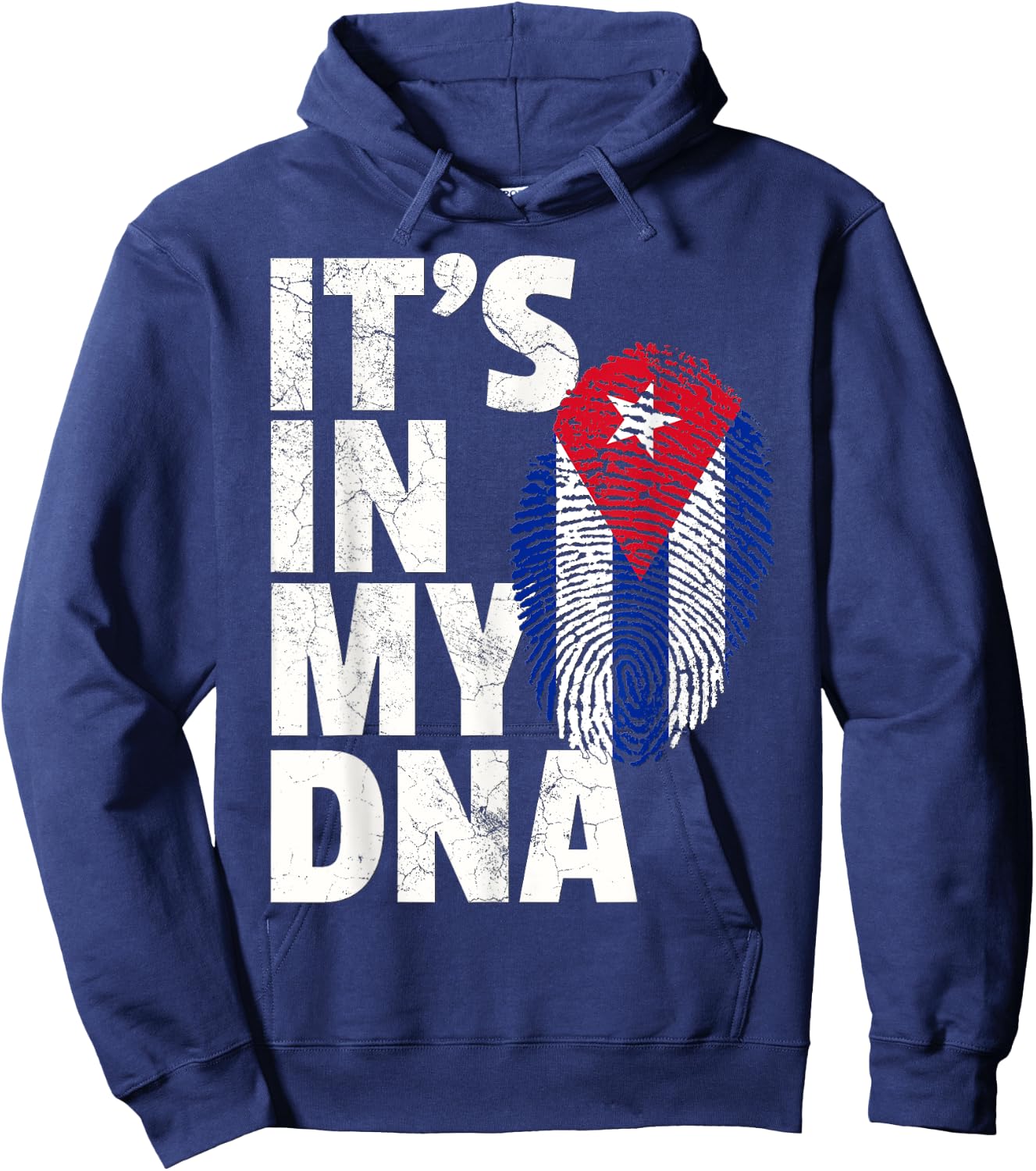 IT'S IN MY DNA Cuba Flag Cuban Pride Gift Retro Hoodie - Hoodie | Navy