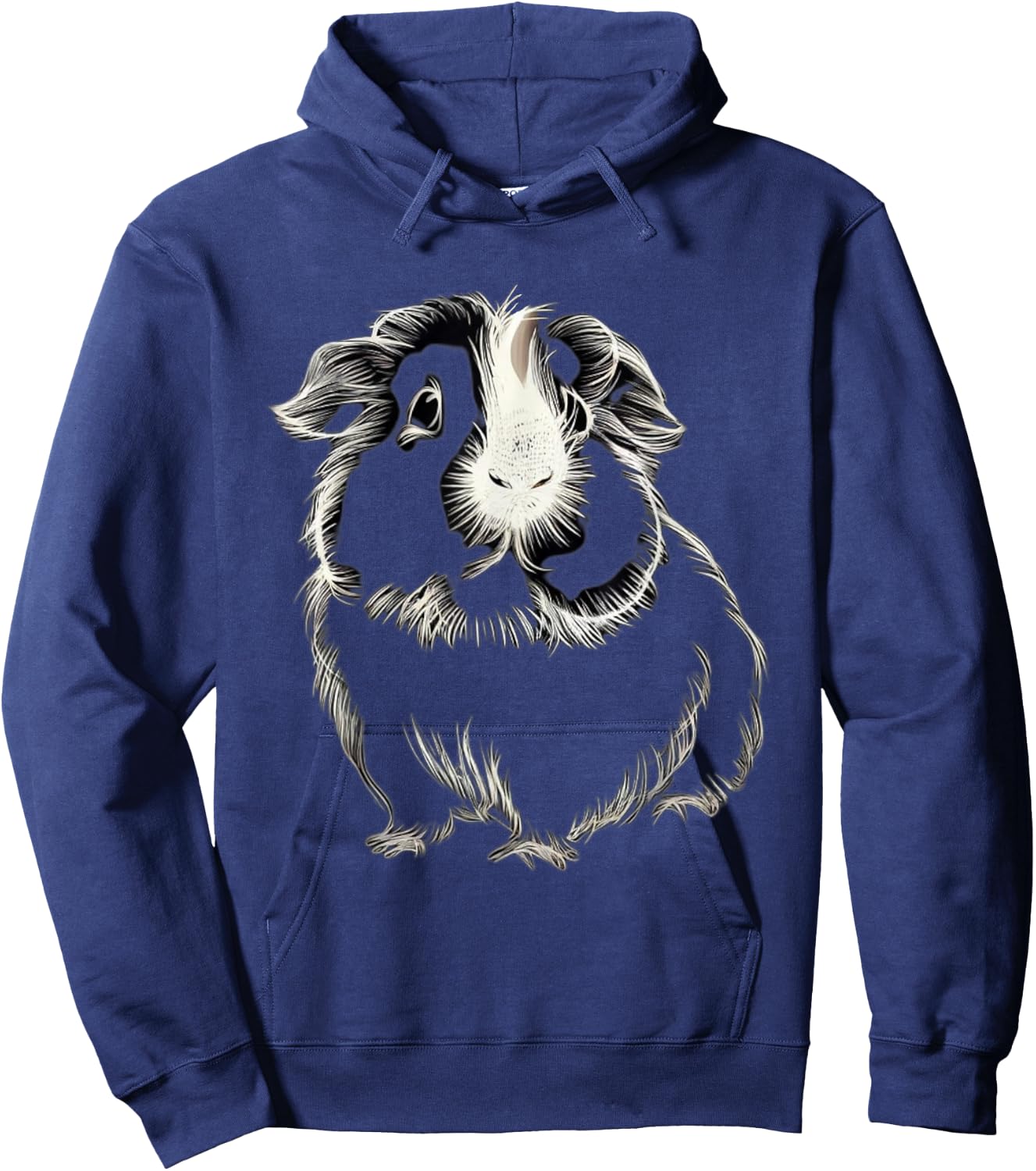 Adorable Meerschweinchen-Linienzeichnung, niedliches , black Hoodie - Hoodie | Navy
