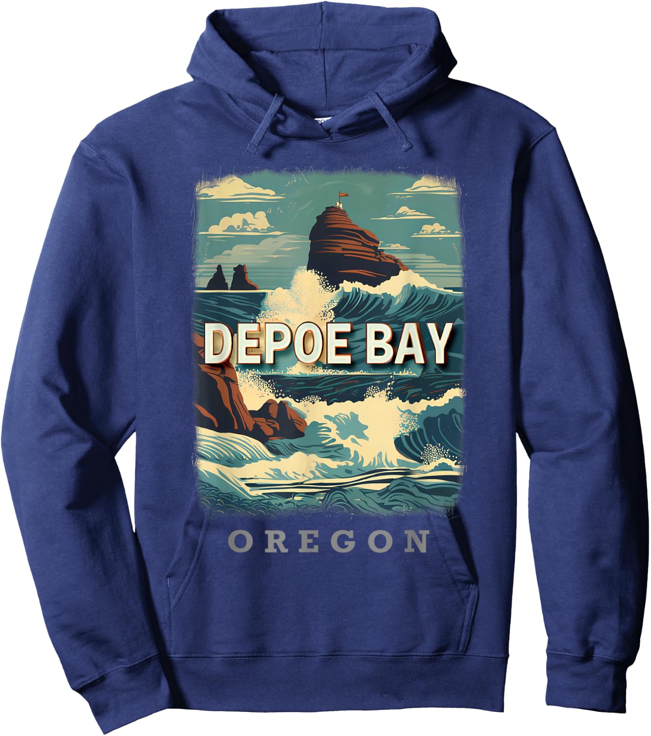 Depoe Bay Oregon OR Whale Watching Extravaganza SD641 Hoodie - Hoodie | Navy