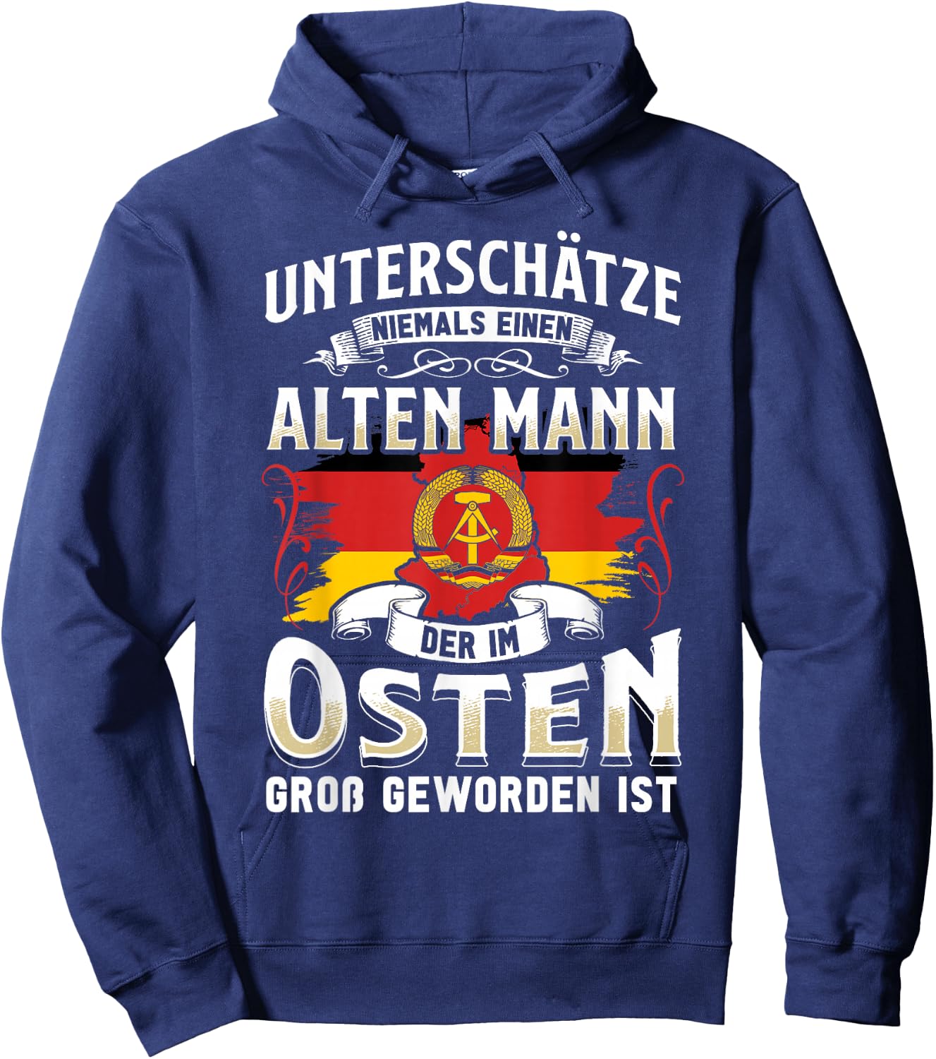 Ossi Gift Men Women East Germany NVA East GDR Hoodie - Hoodie | Navy