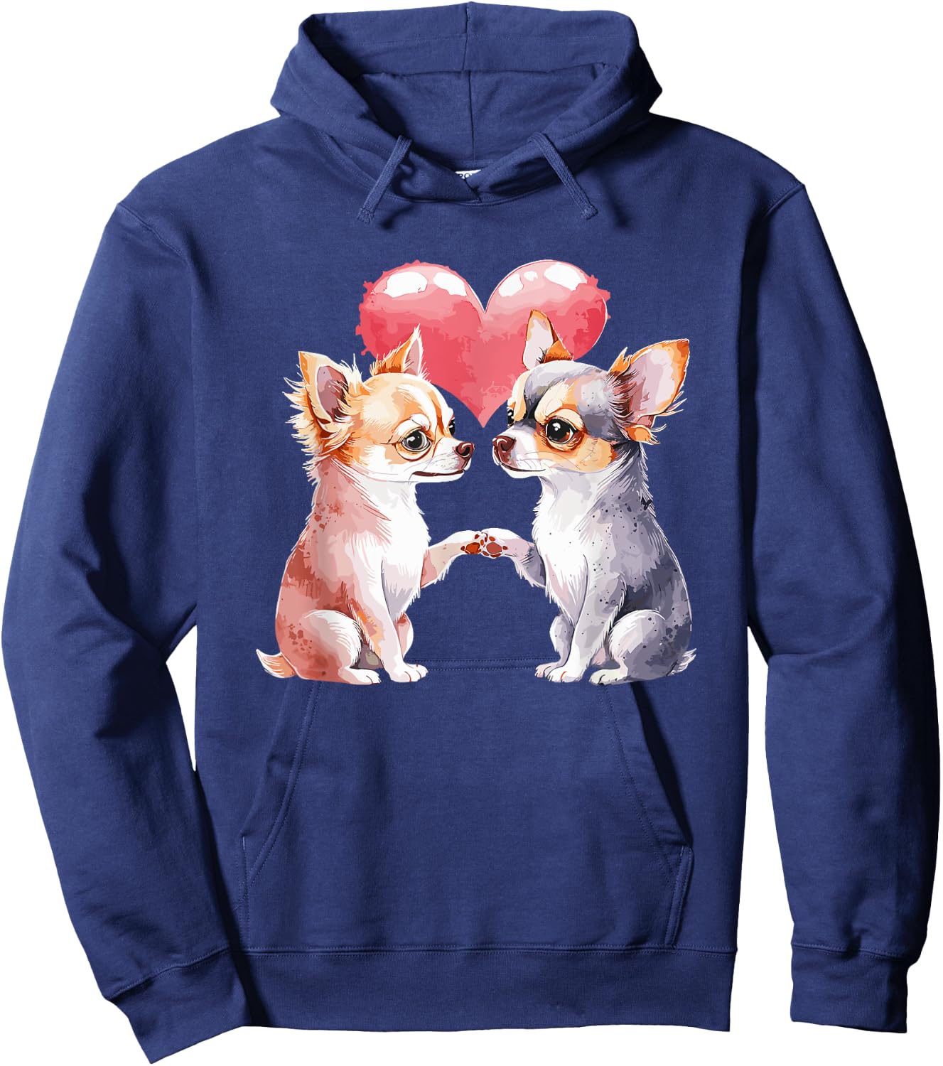 Valentines Chihuahua Chihuahuas Chi , Black, S Hoodie - Hoodie | Navy