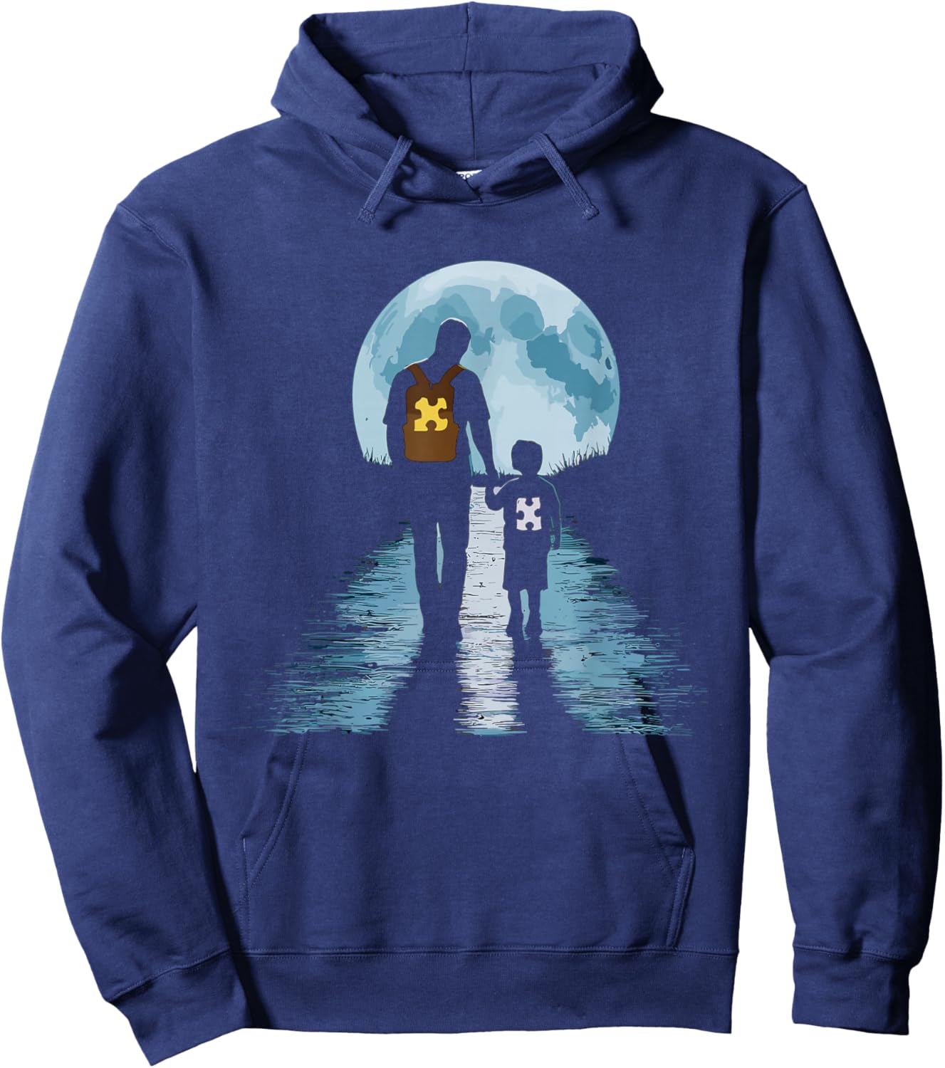 Proud Autism Dad Father and Son Autism Hoodie - Hoodie | Navy