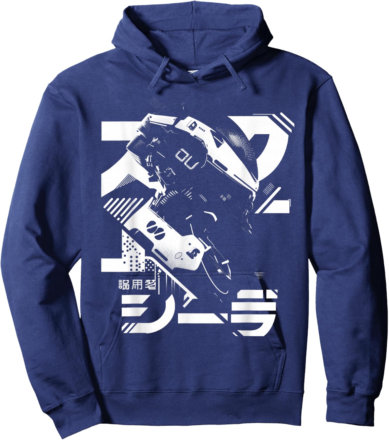 Futuristic Techwear Japanese Cyberpunk Harajuku Anime Manga , black Hoodie - Hoodie | Navy