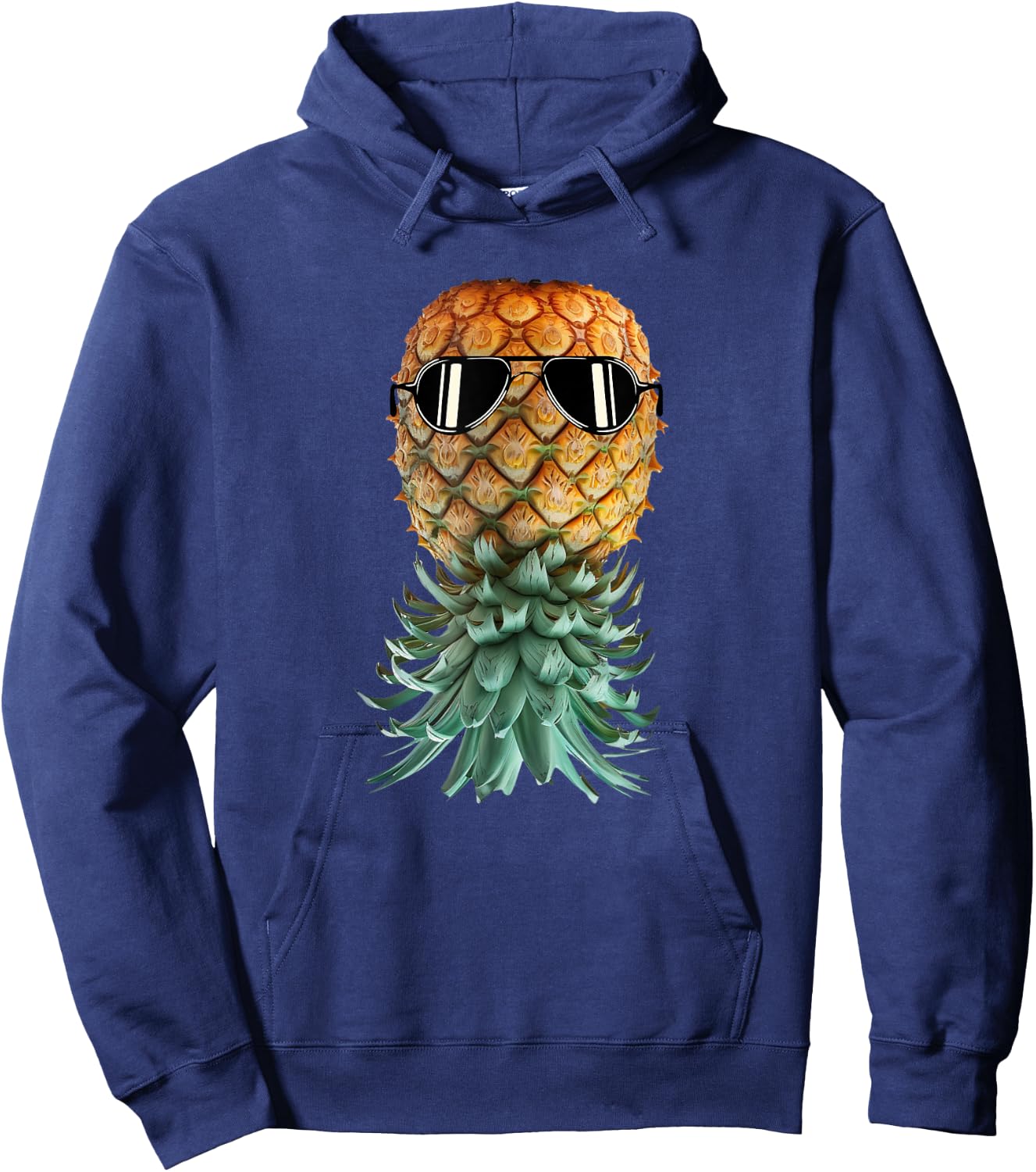 Matching Wife & Husband Upside Down Pineapple Hoodie - Hoodie | Navy
