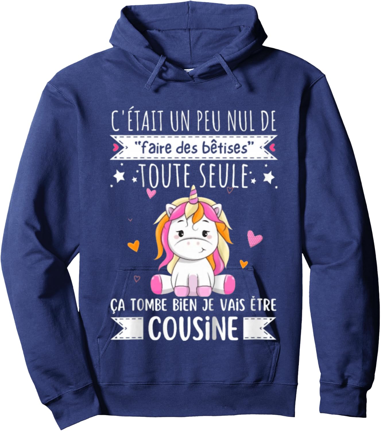 Child Future Cousine 2025 Pregnancy Announcement, Soon Cousine , Black, 2 Hoodie - Hoodie | Navy