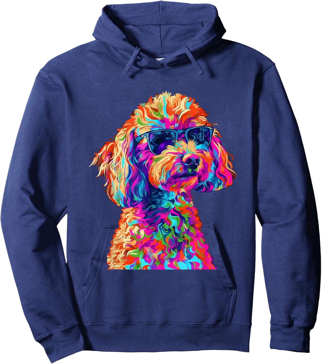 Toy Poodle Lovers Design Pop Art Funny Toy Poodle Dog Hoodie - Hoodie | Navy