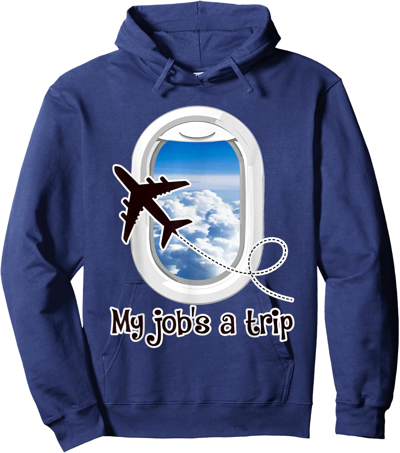 Hôtesse de l'air drôle hôtesse de l'air pilote d'avion Hoodie - Hoodie | Navy