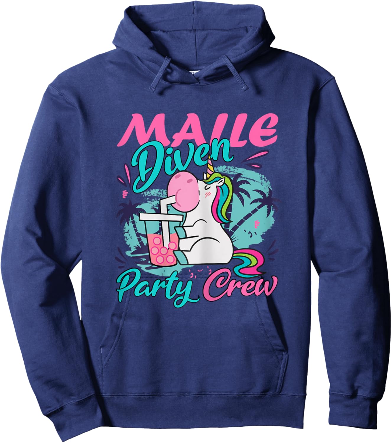 Malle Diven Party Crew Saufen , black Hoodie - Hoodie | Navy