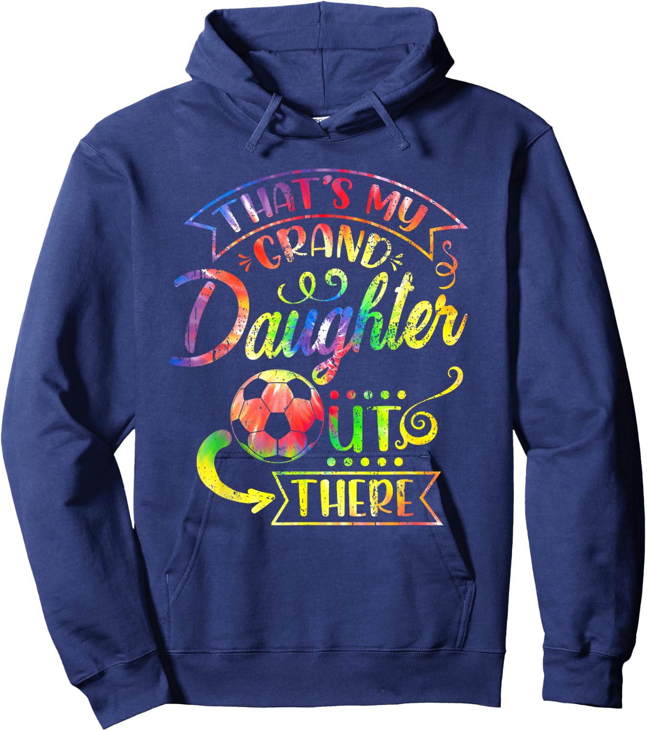 That's My Granddaughter Out There Soccer Grandma Grandpa Hoodie - Hoodie | Navy