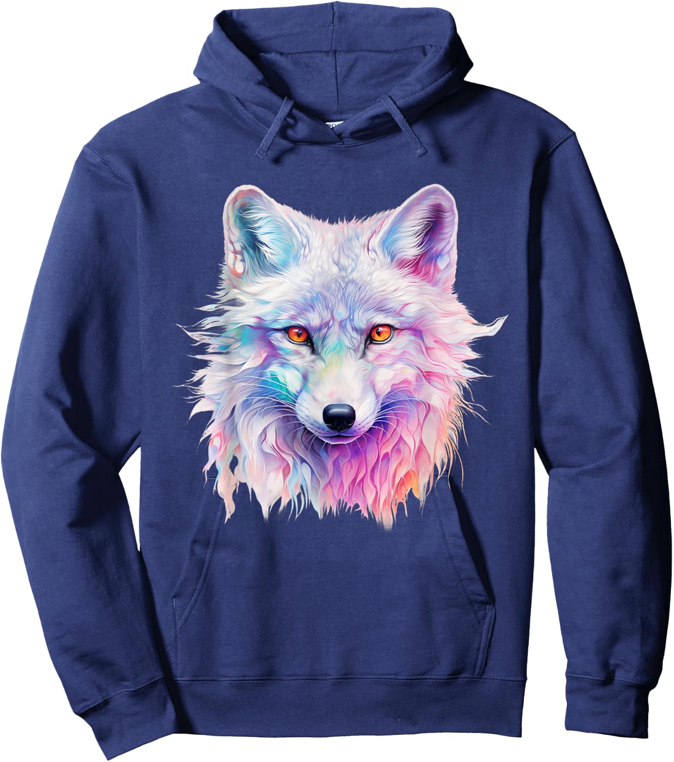 Colorful Arctic Fox Hoodie - Hoodie | Navy