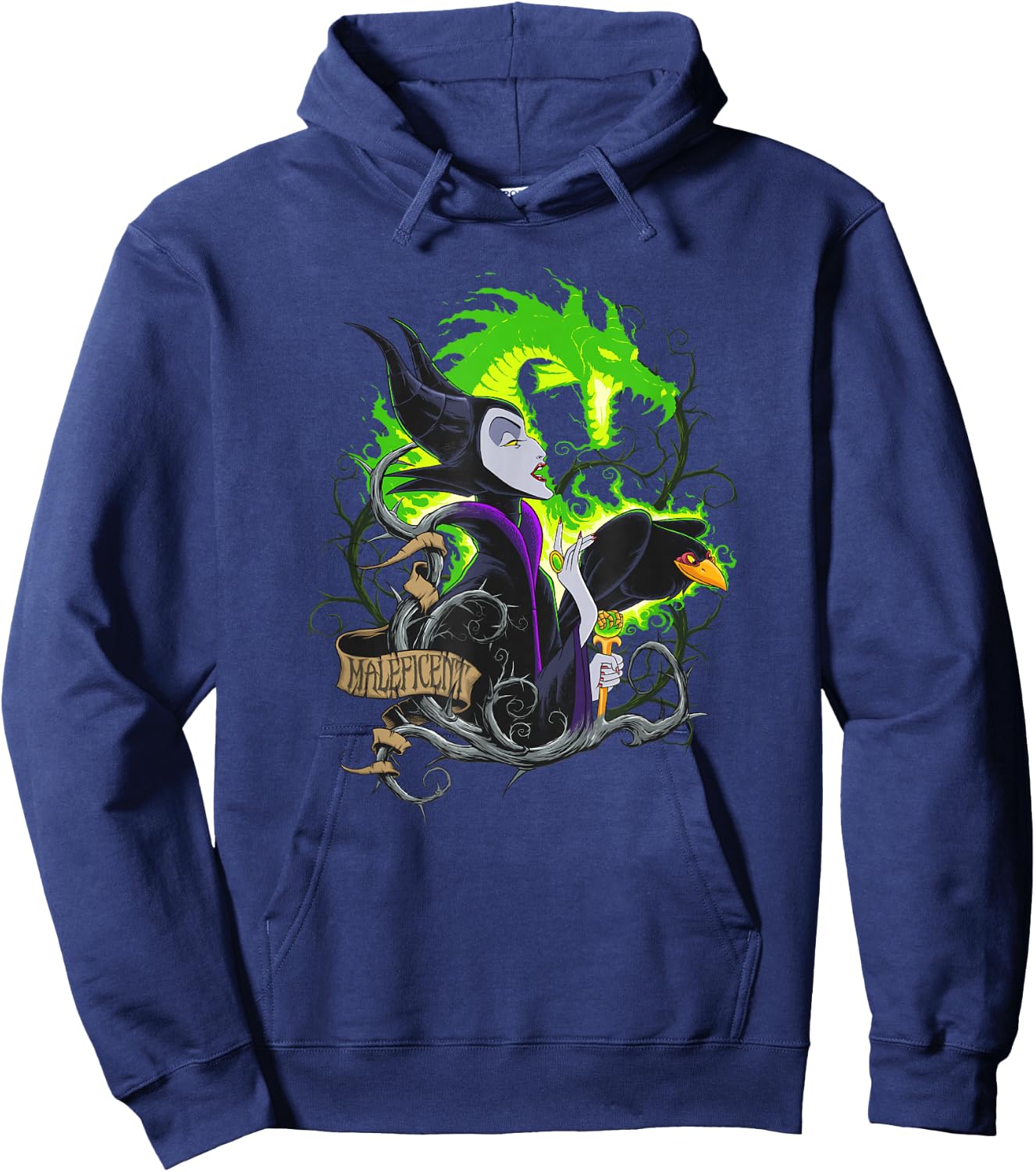 Disney Sleeping Beauty Maleficent Queen of Thorns Hoodie - Hoodie | Navy