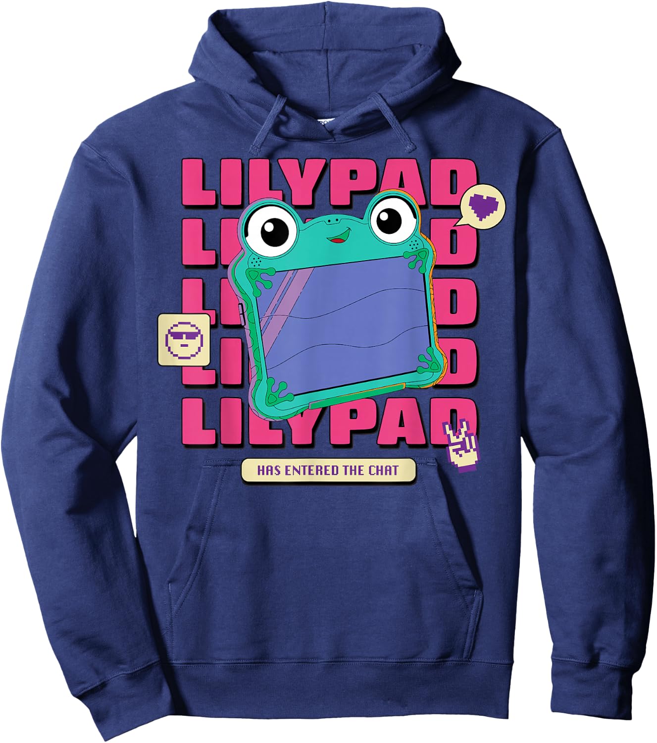 Disney Pixar Toy Story 5 Lilypad Has Entered The Chat Pixels Hoodie - Hoodie | Navy