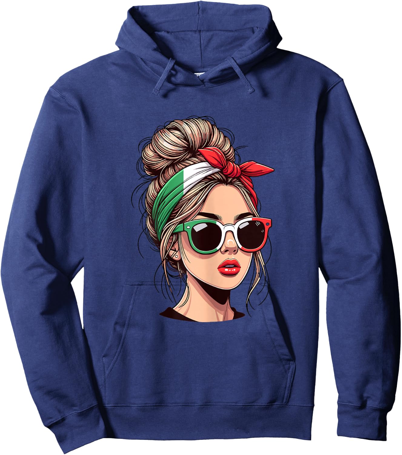 Ragazza Italiana Italienisch Mädchen Italia Italien Mädchen Kinder Hoodie - Hoodie | Navy
