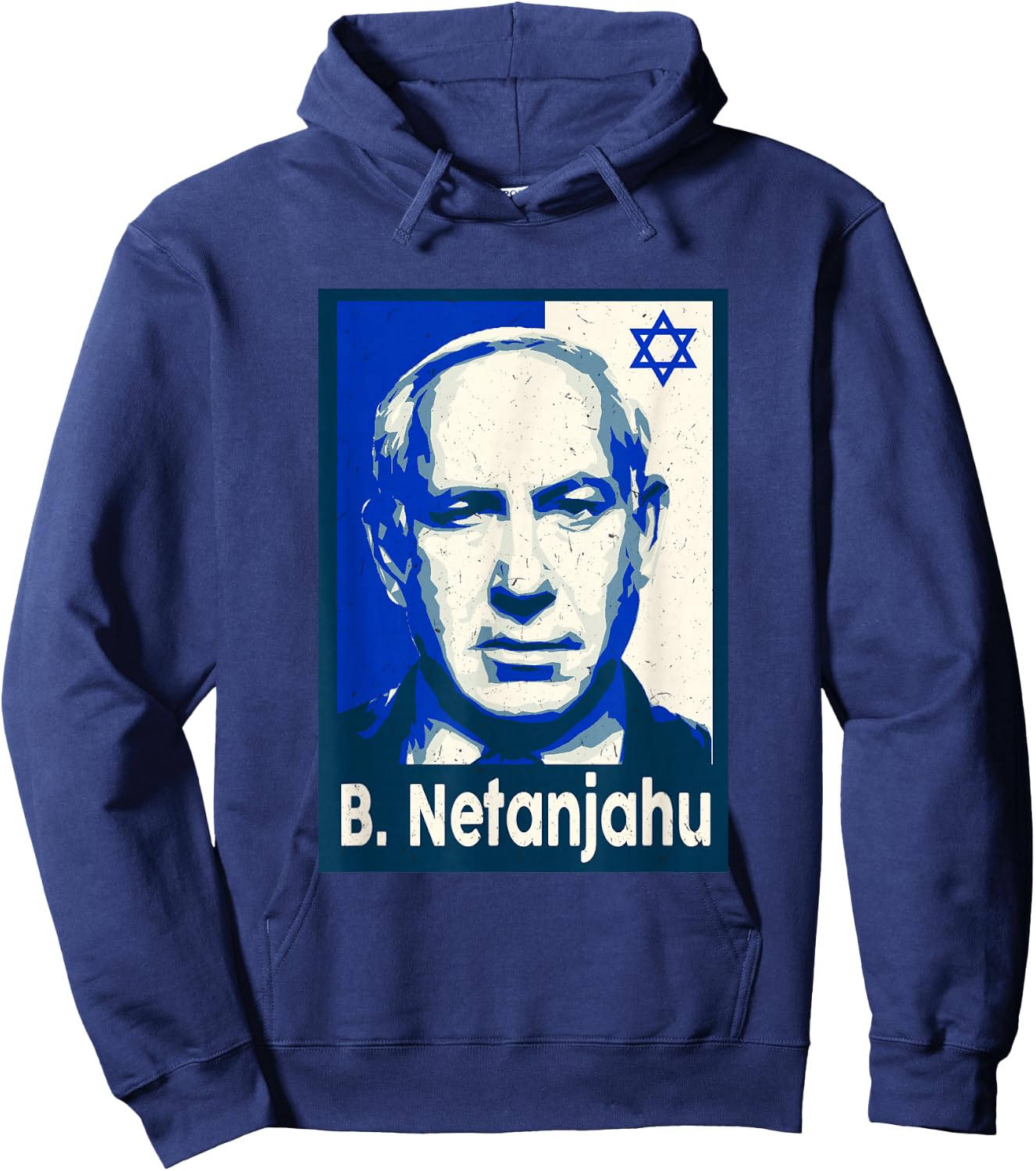 Israeli Netanjahu Israel Flag Heart Pride Israel Hoodie - Hoodie | Navy