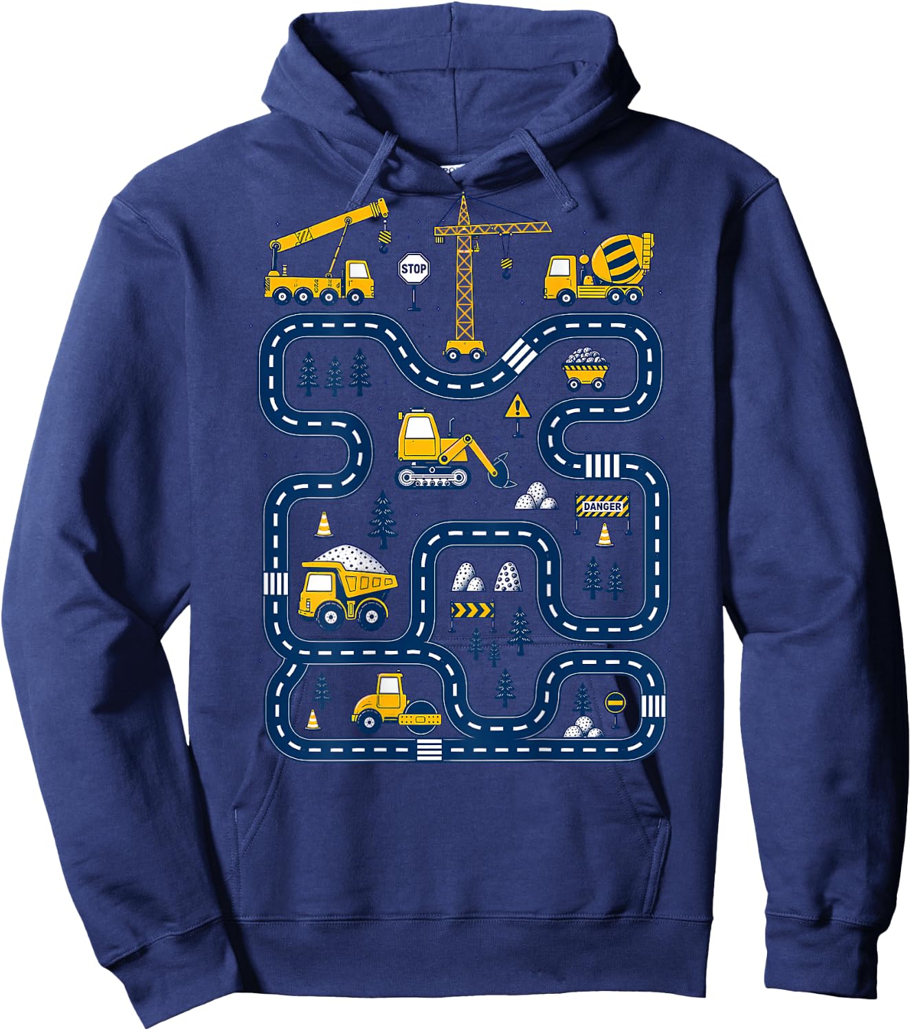 (On Back) Tired Dads Club Car Race Track On Dad Father's Day Hoodie - Hoodie | Navy