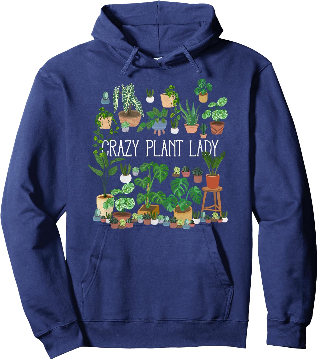 Crazy Plant Lady Mom Mother Hoodie - Hoodie | Navy