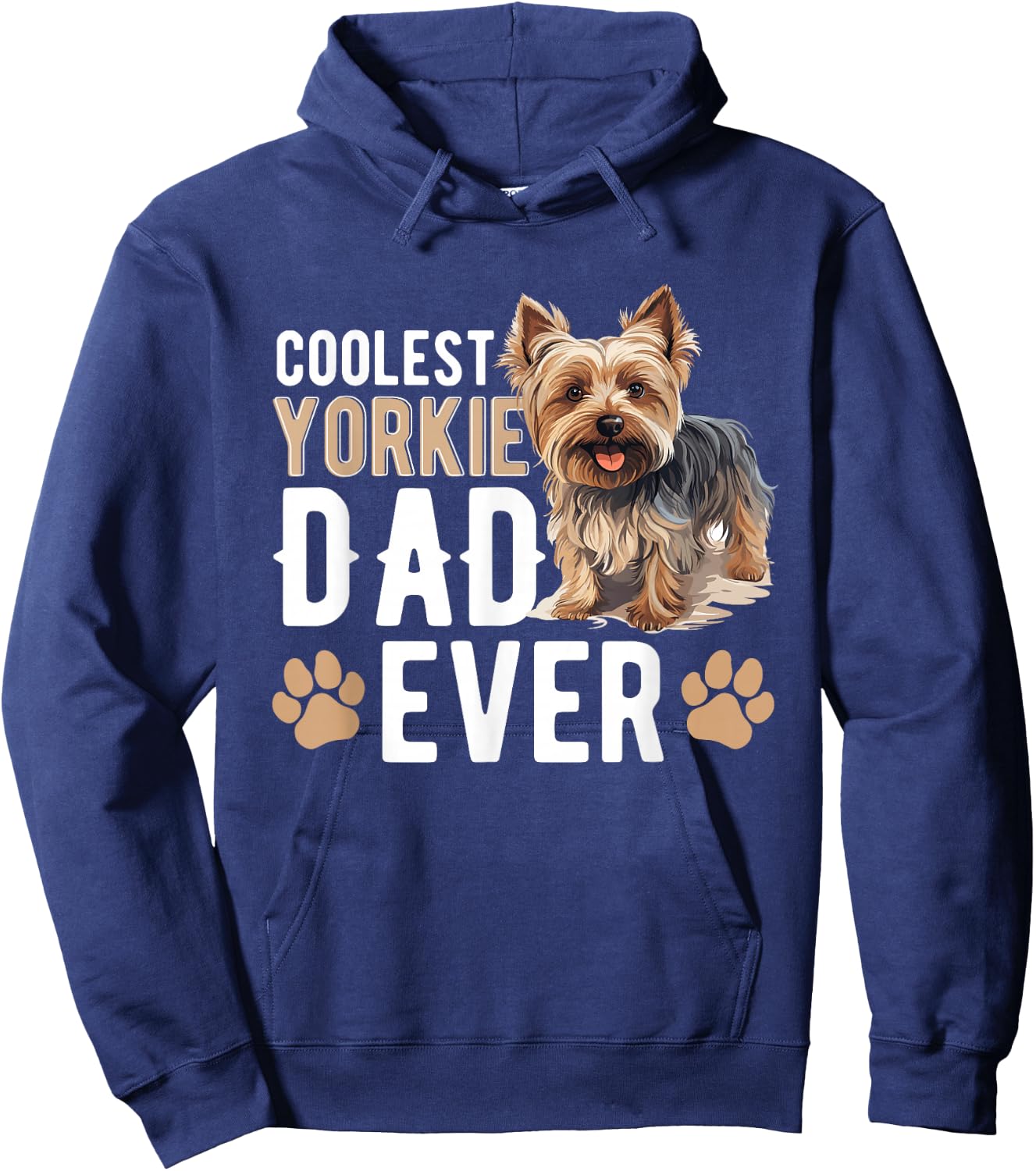 Yorkshire Terrier Dog Yorkie - Coolest Yorkie Dad ever Women Kids Hoodie - Hoodie | Navy