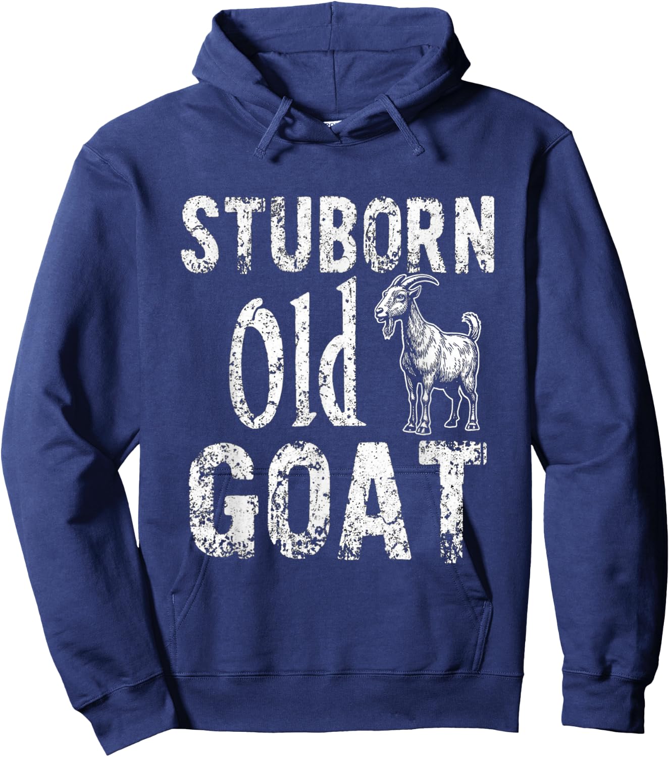 STUBBORN OLD Goat Hoodie - Hoodie | Navy