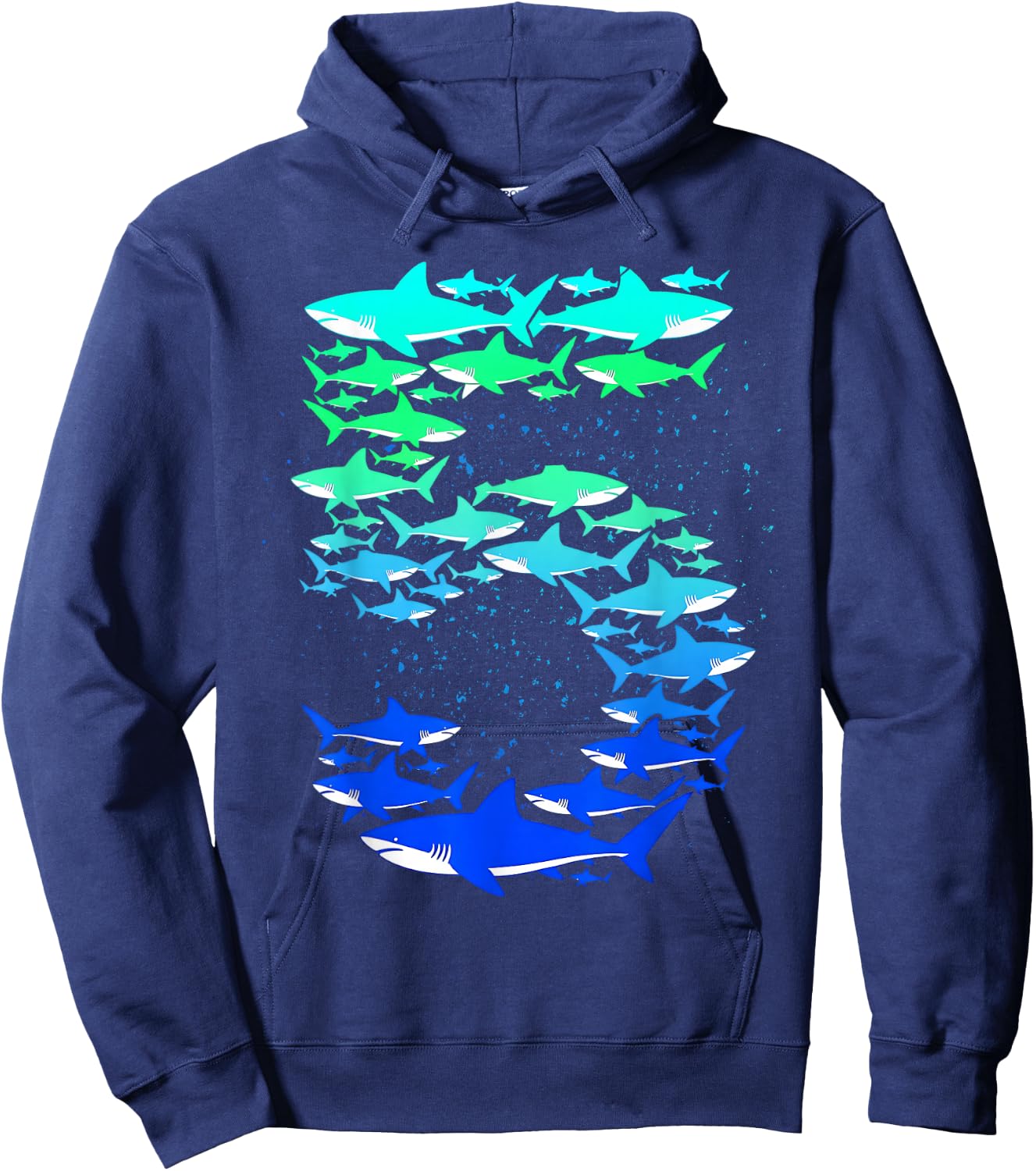 5th Birthday Kids Girls Boys 5 Year Old - Shark Number 5" Hoodie - Hoodie | Navy
