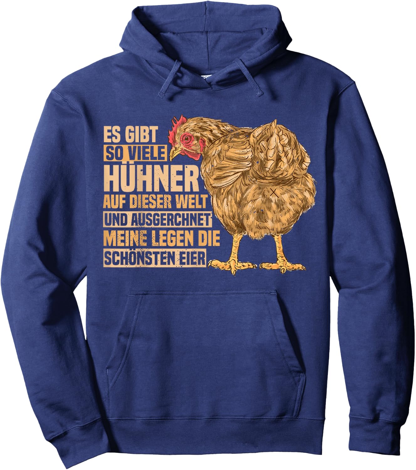 Lustiges Landwirtin Henne Bauer Hühner Landwirt Huhn Hoodie - Hoodie | Navy
