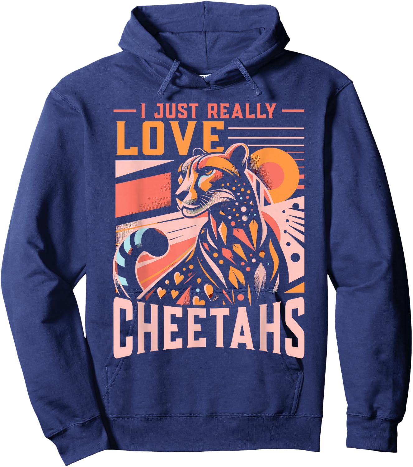 Leopard Cheetah Hoodie - Hoodie | Navy